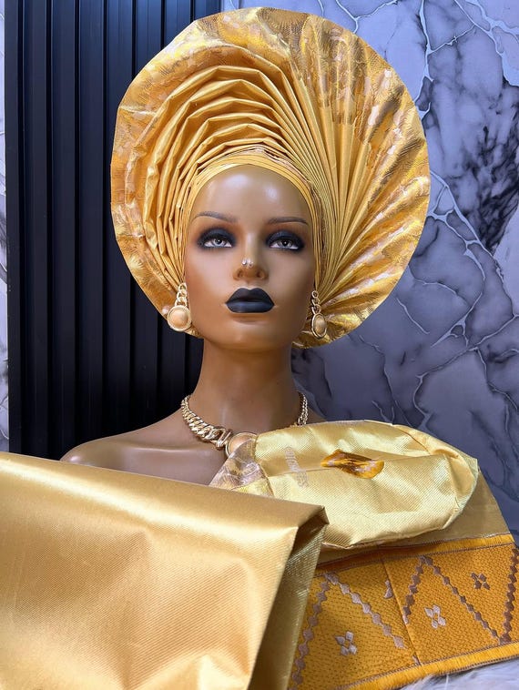 Ready to Wear Gele - Handcrafted African Head Tie, Auto Gele  display picture 1