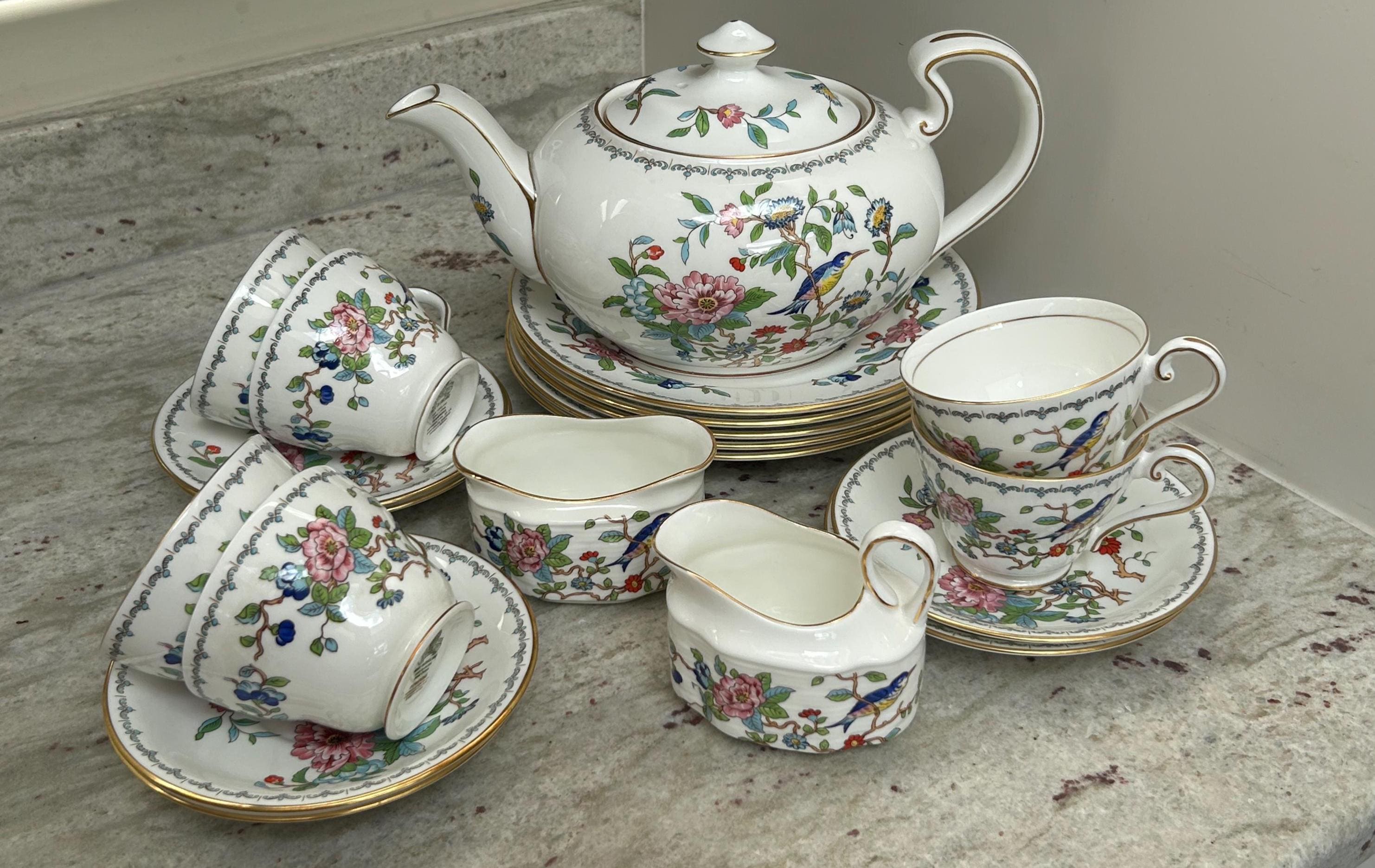AYNSLEY エインズレイ　PEMBROKE 食器セット AYNSLEY PEMBROKE Vintage Tea Set, English Bone China Large Teapot