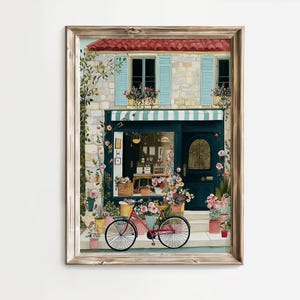 Bakery Artwork Watercolour Print | Paris Cafe Wall Art | Pastry Art Print | French Boulangerie Painting | Cottage core Kitchen Decor