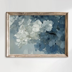 Blue Hydrangea Flower Vintage Print | Botanical Spring Painting | Floral decor | French Country Floral Wall Art | Printable Digital Download