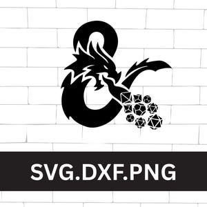 Logotipo D&D, Dungeons and Dragons svg, Logotipo DnD, Ícone Dungeons and Dragons, Ícone DnD, Camiseta Dnd, Dragão svg, Cricut svg, D20 svg