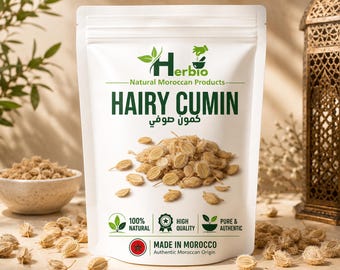 Sufi harige komijnzaadjes صوفي | Wilde Marokkaanse komijn | Aromatische zaden voor koken en traditionele recepten