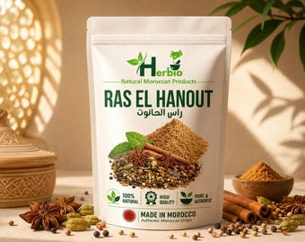 Ras El Hanout Moroccan Mrouzia Spice Blend راس الحانوت | Whole & Ground Spice Mix for Tagine, Cooking and Recipes