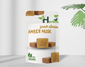Moroccan Amber Musk Squares مسك العنبر | Solid Perfume Blocks | Natural Fragrance for Home, Closet & Body | Long Lasting Scent