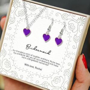 Presente personalizado para pedido de casamento da noiva, colar com cartão personalizado "Você será minha madrinha?", joias "Não consigo dizer que vivo sem você"