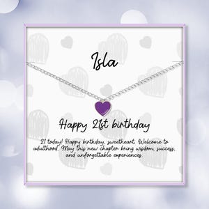 21st birthday, 21st birthday gift, birthday gifts for her,  gift for her birthday, sterling silver necklace