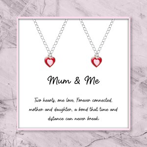 Mothers day gift from daughter, Mother daughter gift, sterling silver necklace, heart necklace, personalized gift, daughter gift