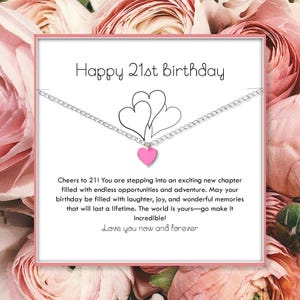 21st birthday gift for daughter, 21st birthday gift for her, sterling silver necklace