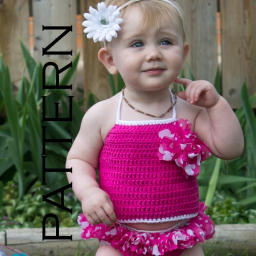 Baby Ruffle Swim Suit Crochet Pattern PDF Etsy