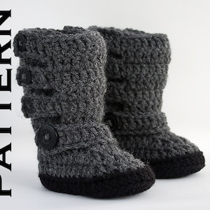 Baby Moto Boot Crochet Pattern - PDF