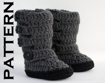Baby Moto Boot Crochet Pattern - PDF