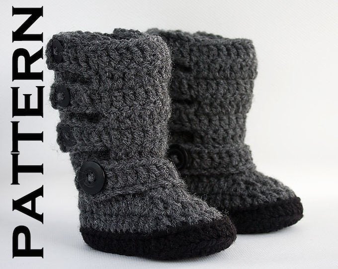 Baby Moto Boot Crochet Pattern PDF - Etsy