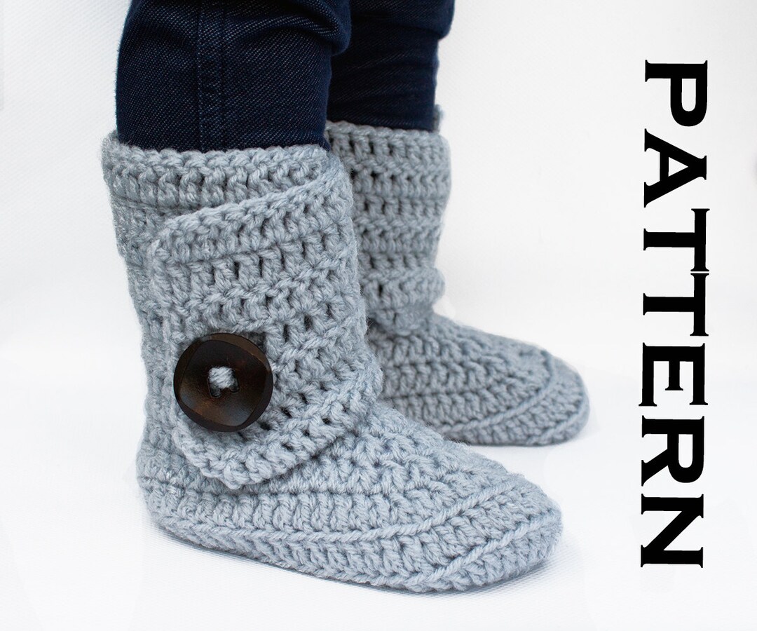 Side Wrap Toddler Boot Crochet Pattern - PDF - Etsy