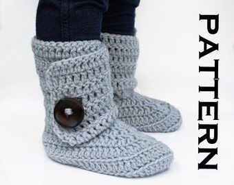 Side Wrap Toddler Boot Crochet Pattern - PDF