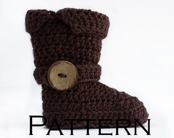 Baby Riding Boot Crochet Pattern - PDF