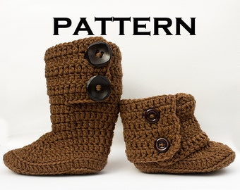 Tall Fold Over Toddler Boot Crochet Pattern - PDF