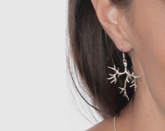 Tree branch earrings- tree branch- sterling silver- nature lover-
