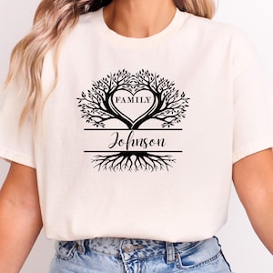 Camiseta personalizada para reunión familiar, regalo para reunión familiar, camiseta familiar 2025, camiseta personalizada con nombre familiar, camiseta con raíces familiares, camiseta con árbol genealógico