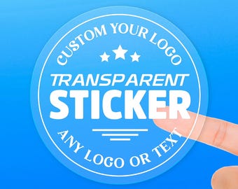 Custom Clear Stickers | Transparent Stickers | Personalized Die Cut Logo Waterproof Vinyl Labels | Any Shape | Business Branding
