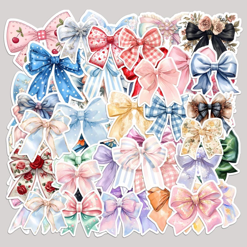 Bow Stickers - Etsy