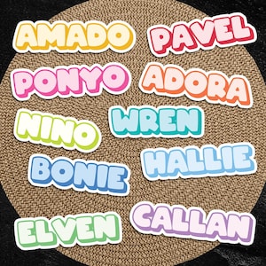 Personalized Name Sticker, Personalized Vinyl Sticker, Water Bottle Name Sticker, Custom Laptop Sticker, Custom Name Sticker, Label School