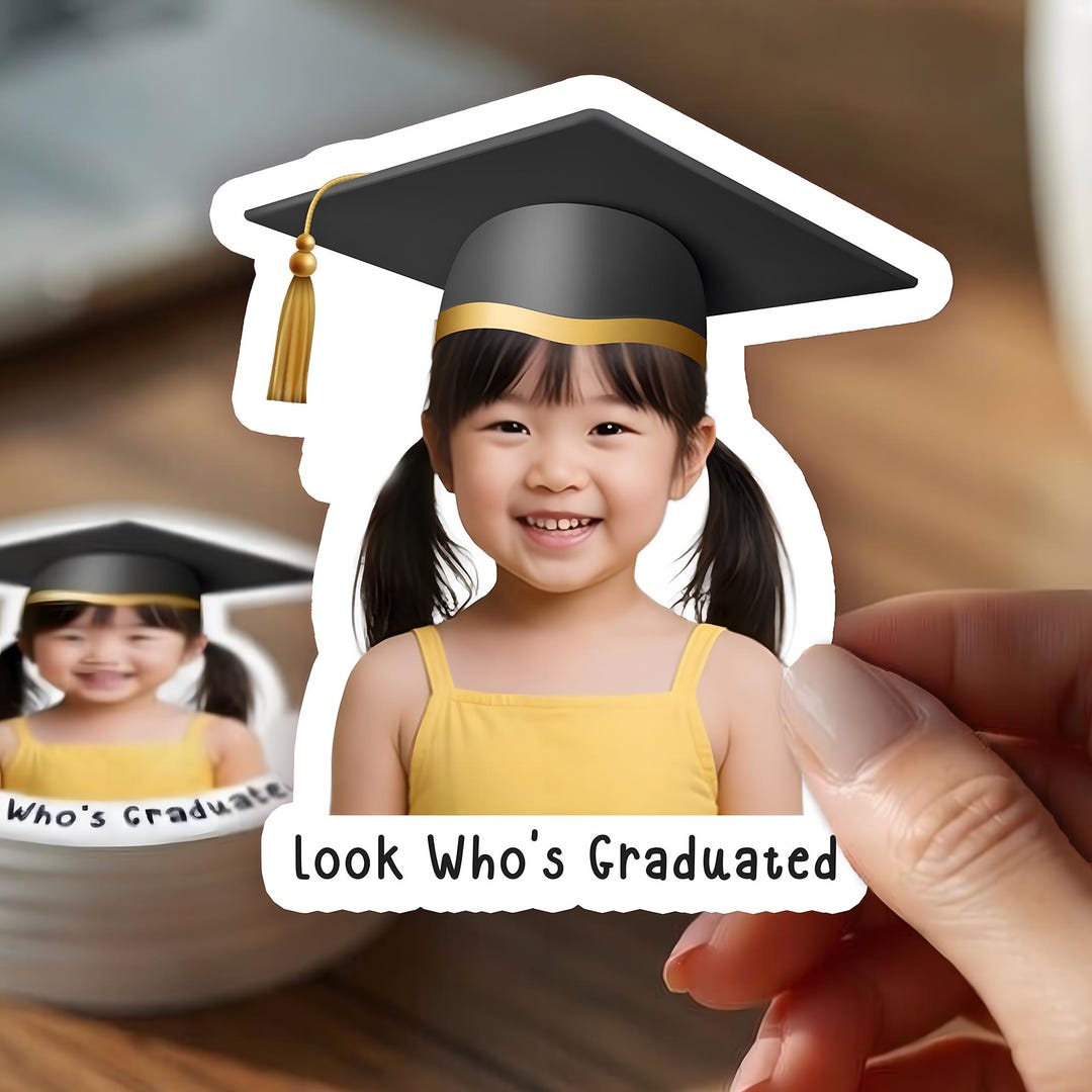 Custom Graduation Photo Stickers | Personalized Grad Party Favor | Graduation Celebration 