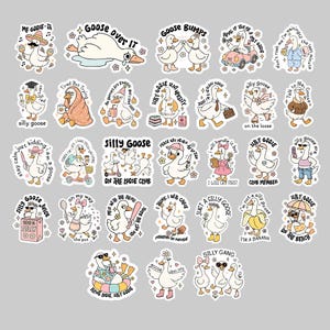 Silly Goose Sticker Pack 29: Waterproof Vinyl Decals for Laptop, Kindle