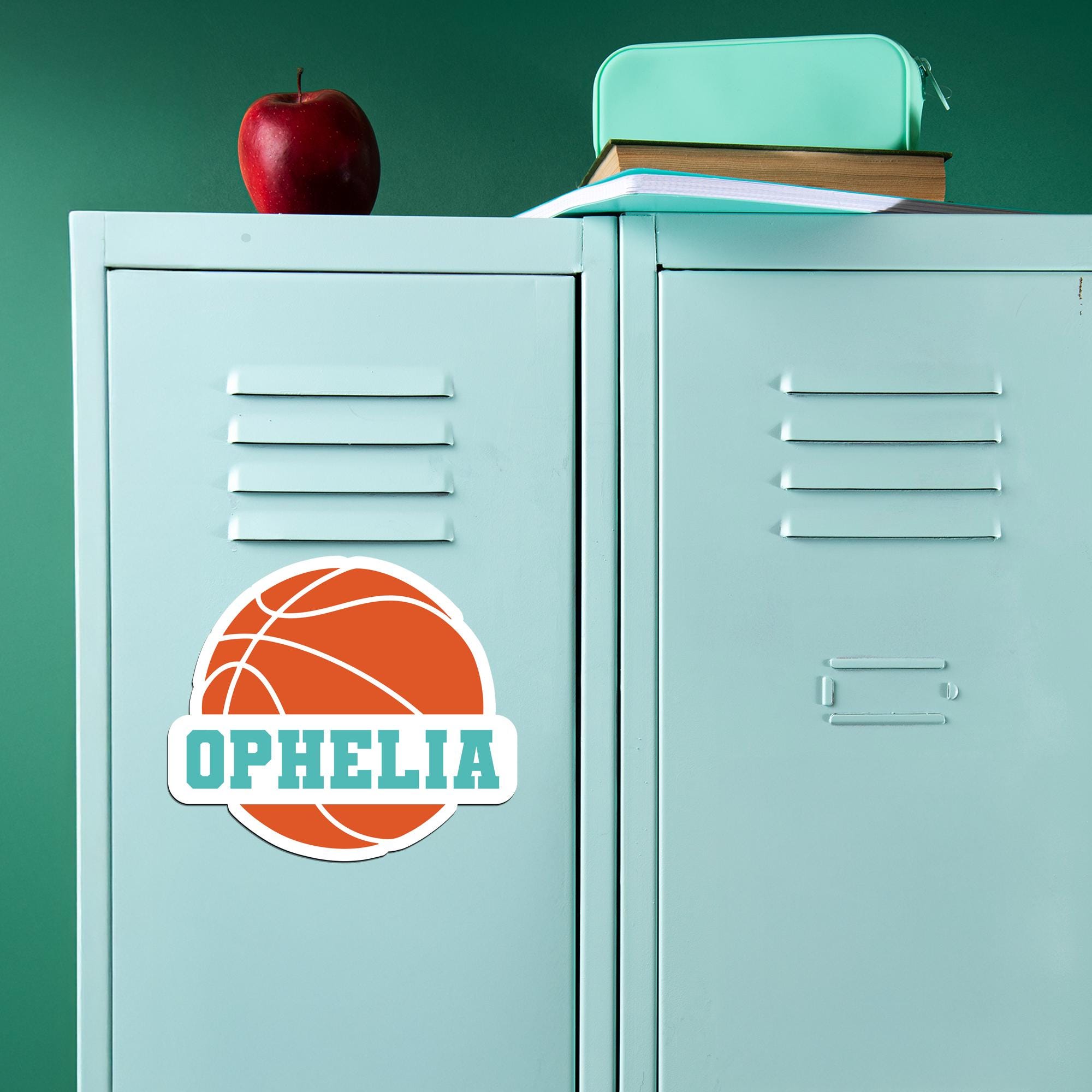 Custom Basketball Name Sticker: Waterproof Die-cut Vinyl Label - Etsy