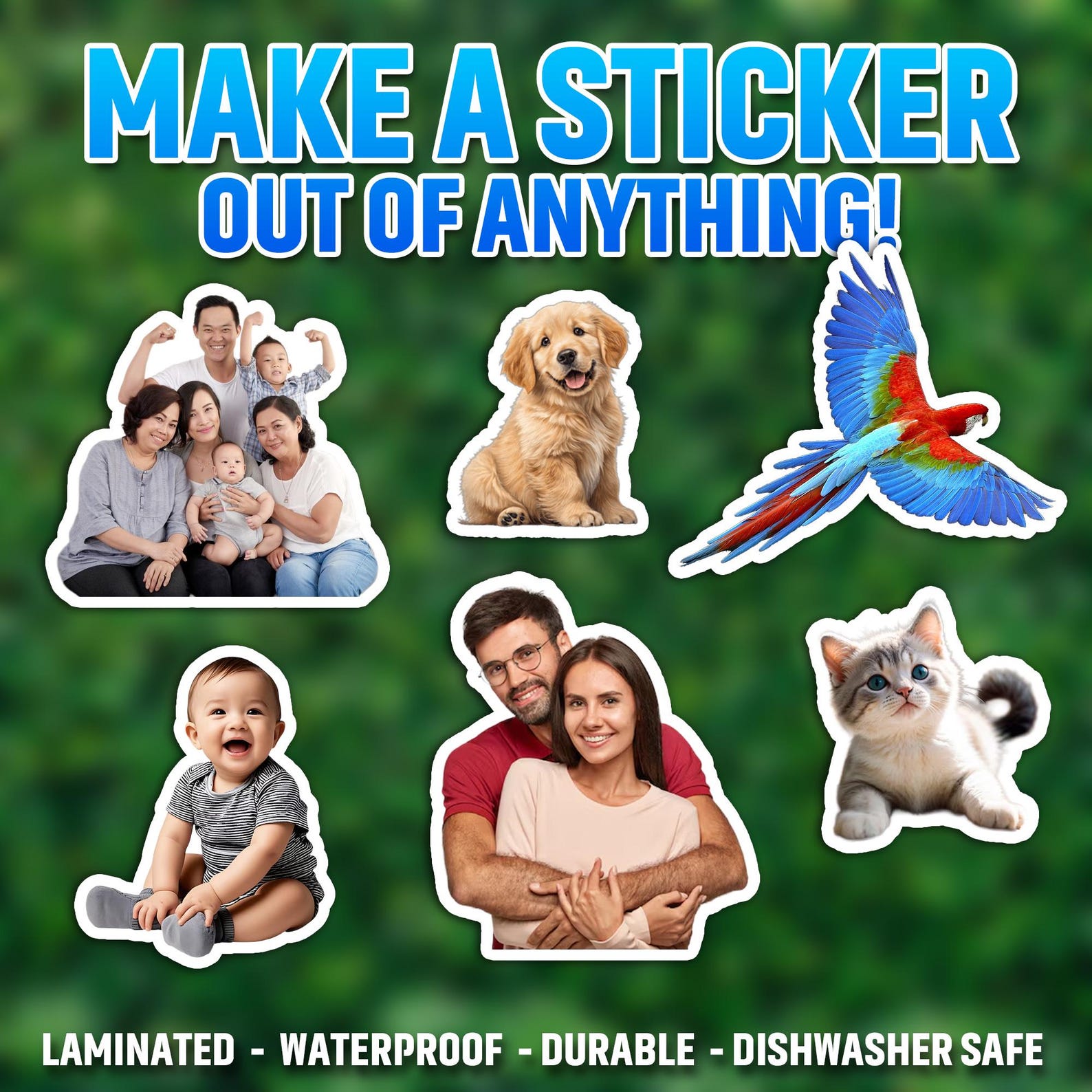 Custom Photo Vinyl Stickers Personalized Waterproof Decals