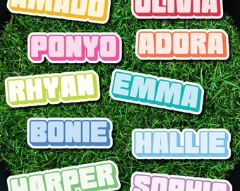 Personalized Name Sticker, Waterproof Vinyl Label
