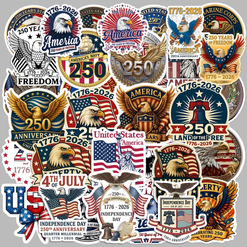 America 250 Stickers - Etsy