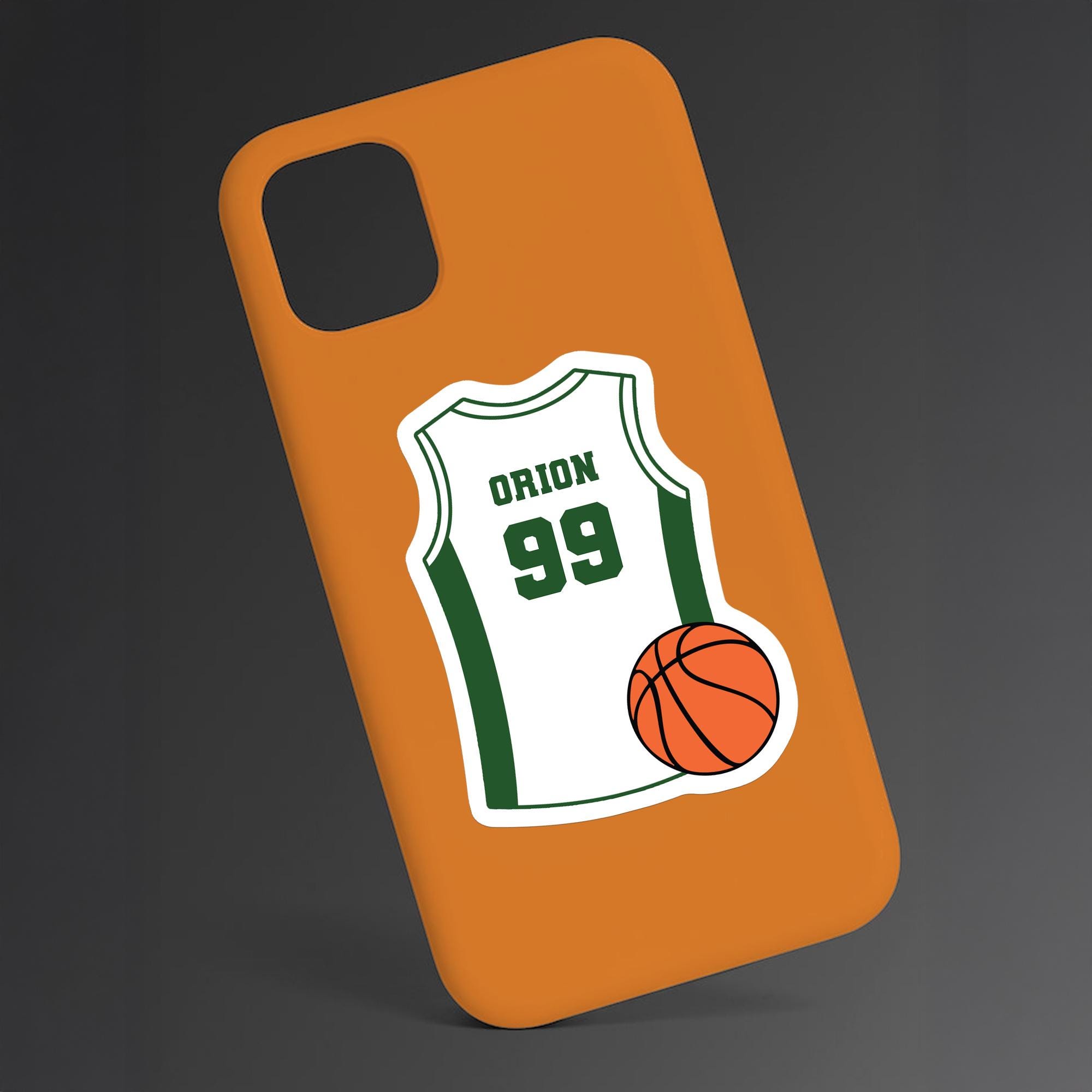 Custom Basketball Name and Number Sticker: Waterproof Die-cut Vinyl ...