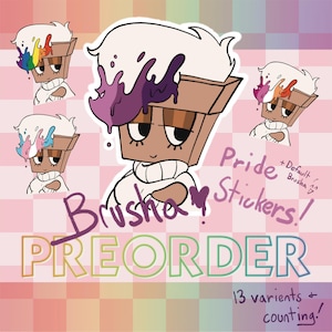 PREORDER Dandy’s World Brusha 2 1/2 inch Vinyl Pride Stickers!
