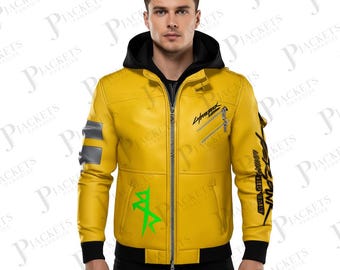 Edgerunners Cyberpunk 2077 Inspired Hooded Bomber Jacket