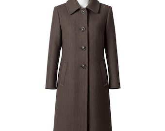 Gray Wool Trench Coat Vintage Minimalist Plus Size 3XL/4XL - Etsy