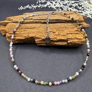 Faceted Rainbow Tourmaline Woman Anklet 2mm Tiny Crystal Beads Anklet Dainty Adjustable Anklet Minimalist Women Bracelet Anklet Unique Gift