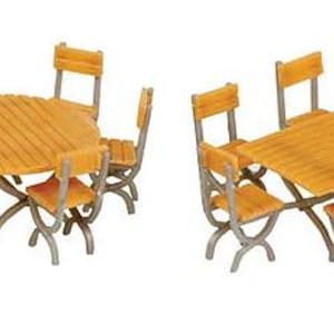 Walthers SceneMaster 949-4191 HO Tables & Chairs Kit