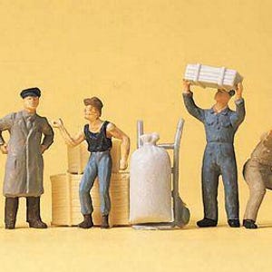 Preiser 14147 HO Scale Loading Dock Workers pkg(5)