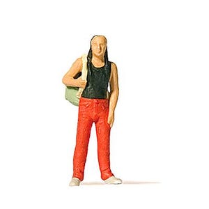 Preiser 28191 HO Scale Man with Backpack Figure