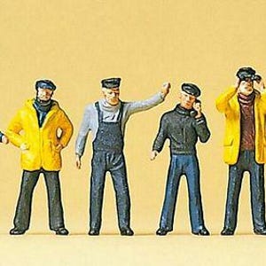 Preiser 10353 HO Scale People Working -- Ship&#39;s Crewmen pkg(6)