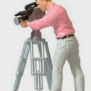 Preiser 28086 HO Scale Individual Figures, Working People Camera Man