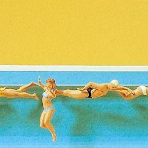 Preiser 10306 HO Scale Recreation & Sports -- Swimming People pkg(6)
