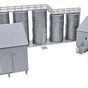 Walthers Cornerstone 933-4059 HO Scale Trackside Oil Dealer Storage Tanks -- Kit