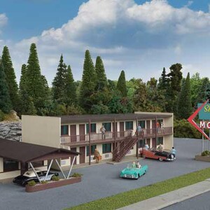 Walthers Cornerstone 933-3488 HO Scale Vintage Motor Hotel -- Kit