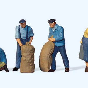 Preiser 10605 HO Kartoffelernte Bauern (6)