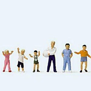 Preiser 14120 HO Scale Children Playing Ball -- pkg(6)
