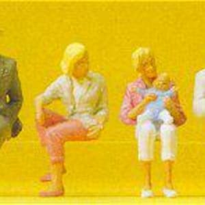 Preiser 65327 O Scale People Seated pkg(6)