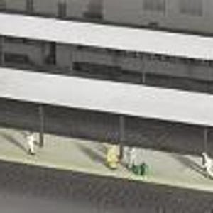 Walthers Cornerstone 933-3258 N Butterfly Station Platform Shelter