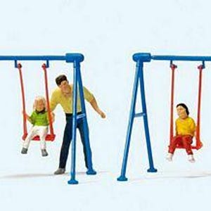 Preiser 10630 HOスケール ブランコに乗る子供たち 4人