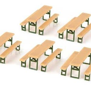 Walthers SceneMaster 949-4190 HO Picnic Tables Kit pkg(5)
